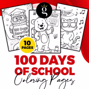 100 Days of School Coloring Pages | 10 Fun Activities