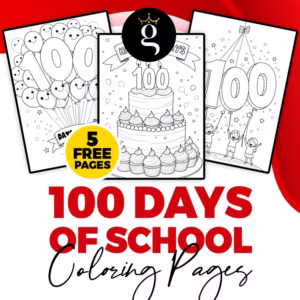 FREE 100 Days of School Coloring Pages | Fun Celebration Activity