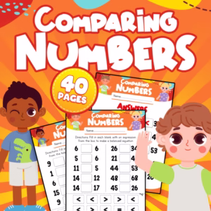 Comparing Numbers First Grade Worksheets - Greater Than, Less Than, Equal