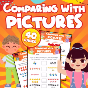 Comparing Numbers with Pictures Greater Than Less Than Equal To Worksheets