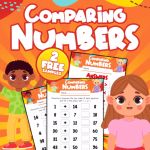 FREE Comparing Numbers Activities Greater Than Less Than Equal To Worksheets
