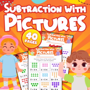 Subtraction with Pictures Worksheets: 40 Pages for Kindergarten & 1st Grade Math