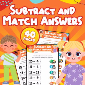 Subtraction Match: Solve & Connect  for K-2 Math Subtraction Within 20