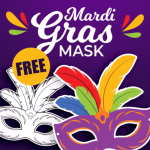 FREE Mardi Gras Mask Craft | Fun Printable Activity for Kids