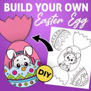 Surprise Bunny Easter Egg Craft: Coloring, Cutting, & Creative Fun!