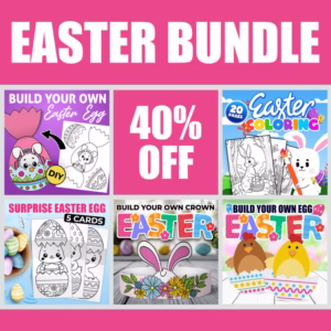 Easter Activity Pack - Build an Egg, Coloring Pages, Crown Craft