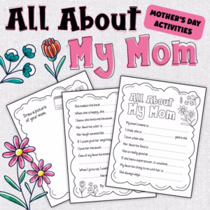 Mother's Day Questionnaire: All About My Mom Keepsake Activity | Gift & Message