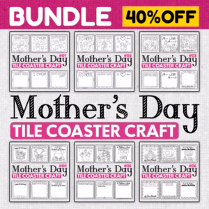 Mother's Day Tile Coaster Craft BUNDLE - 18 Unique Designs - 40% OFF!
