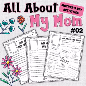 All About My Mom: Mother's Day Questionnaire | Printable Gift, Keepsake Activity