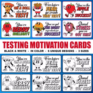 Testing Motivation Cards Coloring Pages | Test Motivation Cards Sheets
