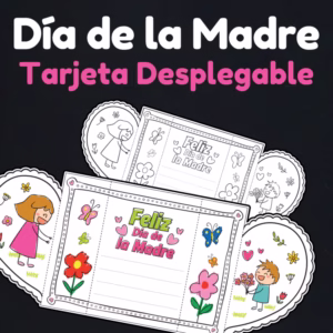 Feliz Dia De Las Madres - Tarjeta Desplegable del Día de la Madre Coloring Card