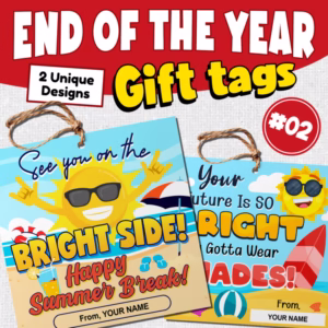 Bright Future Sunglasses Gift Tags | End-of-Year Summer Send-Off Printable