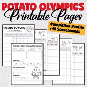 Potato Olympics Printable Scoreboards & Competitor Profile | Funny End-of-Year