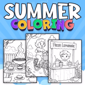 Summer Coloring Pages | Printable Summer Activity Sheets | Fun Summer Camp Craft