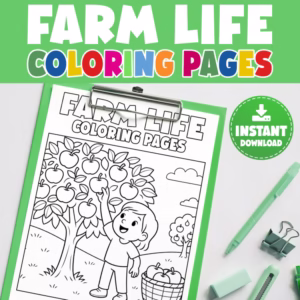 Farm Life Coloring Pages | Farm Animal Sheets | Toddler & Preschool Activity