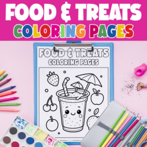 Food & Treats Coloring Pages | Cute & Bold Printable Sheets | Easy Coloring Book
