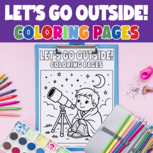 Outdoor Activities Coloring Pages | Easy Nature-Themed Printable Summer Sheets