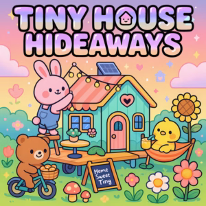 Tiny House Hideaways Coloring Pages - Cute & Cozy Printable Coloring Book