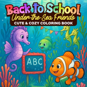 Back to School Under the Sea Friends Coloring Pages – Ocean Animals Printable