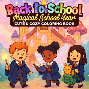 Back to School Magical School Year Coloring Pages | Fantasy First Day Activity
