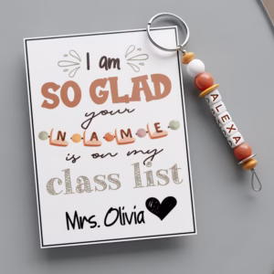 I Am So Glad Your Name Is on My Class List Back to School Gift Tag Boho EDITABLE