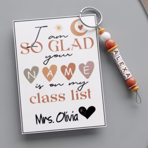 Boho "I Am So Glad Your Name Is on My Class List" Gift Tags | Student Welcome