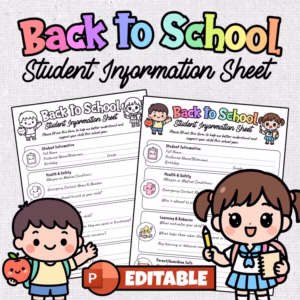 Student Information Sheet Parents to Fill Out | Editable Fill Form