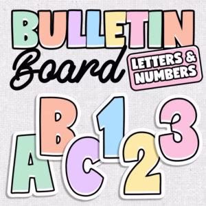 Bulletin Board Letters & Numbers | A-Z 0-9 Classroom Decor