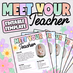 Meet the Teacher Editable Template | Back to School Welcome Letter