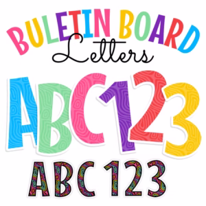Printable Bulletin Board Letters, Numbers & Punctuation Classroom Decor Alphabet