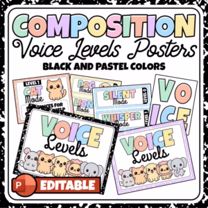 Composition Voice Levels Pastel Chart | Posters & Signs | Behavior Management