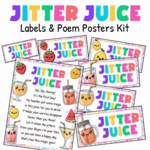 Jitter Juice Label & Poem Posters | First Day Activity for Classroom Jitters