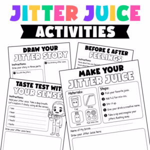 Jitter Juice Activity | First Day of School Jitters Craft & Recipe Worksheets