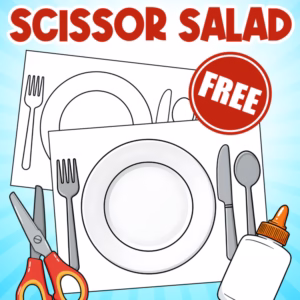 Scissor Salad Plate FREE Template