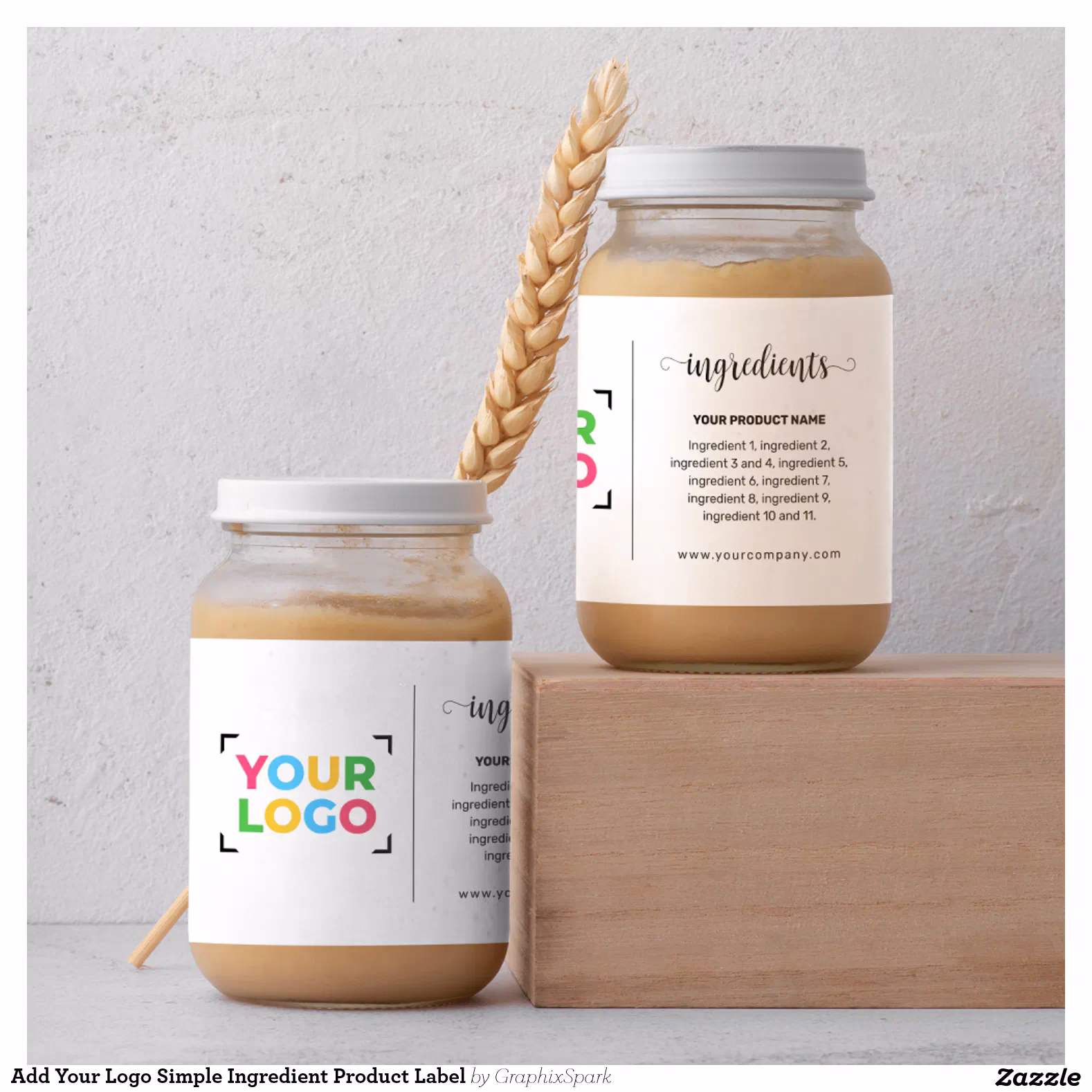 Add Your Logo Simple Ingredient Product Label