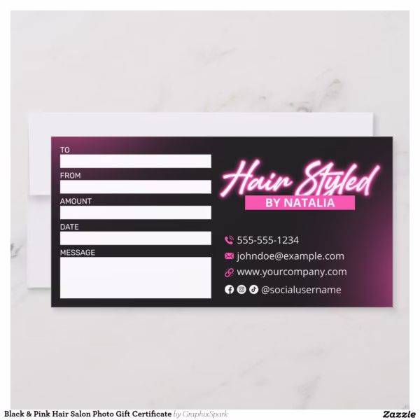 black_pink_hair_salon_photo_gift_certificate_cards-ra40e7107e46a482c86b21136197d911d_tcvs0_1500.jpg