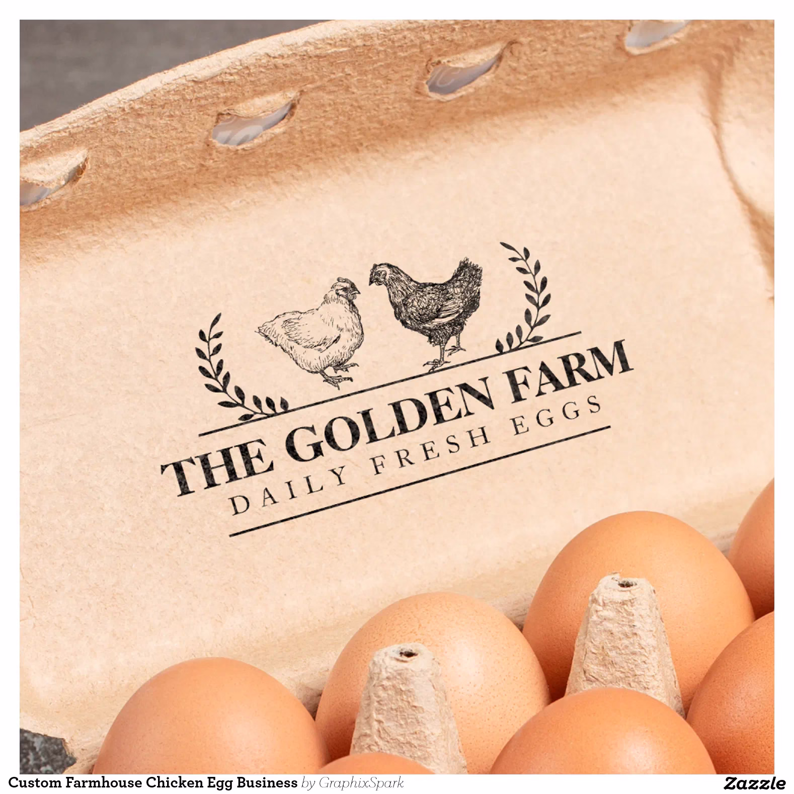 Custom Farmhouse Chicken Egg Business Self-inking Stamp