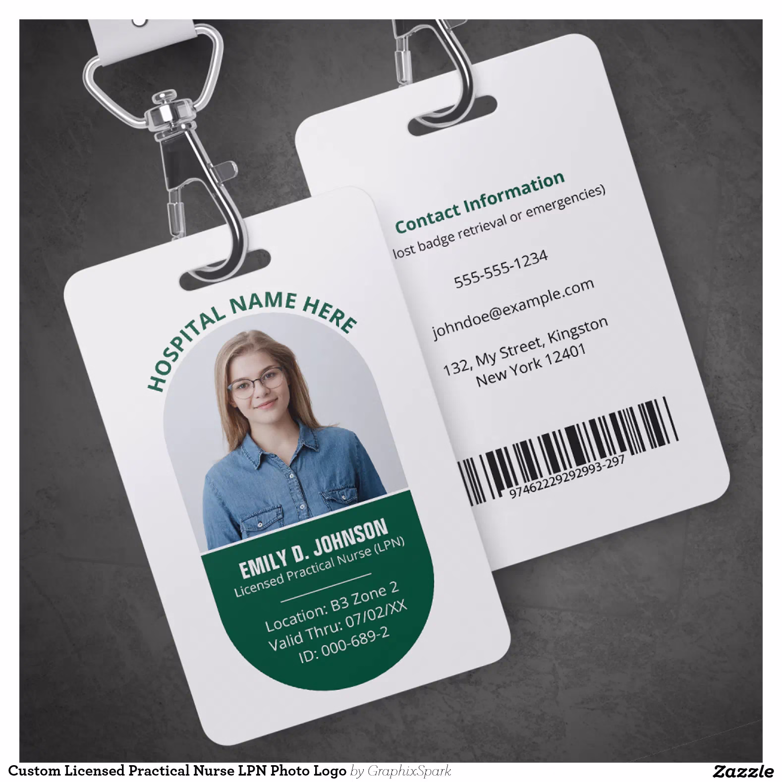 Custom Licensed Practical Nurse LPN Photo Logo Badge