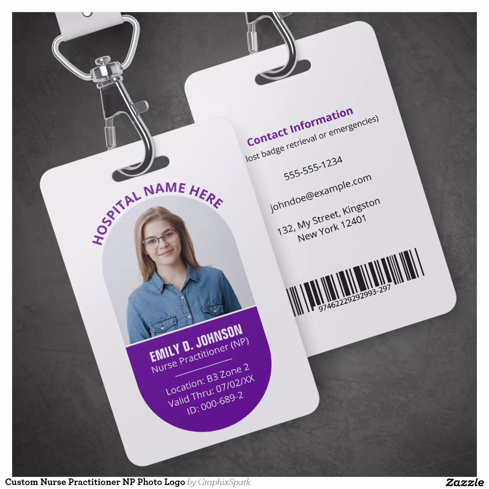 Custom Nurse Practitioner NP Photo Logo Badge