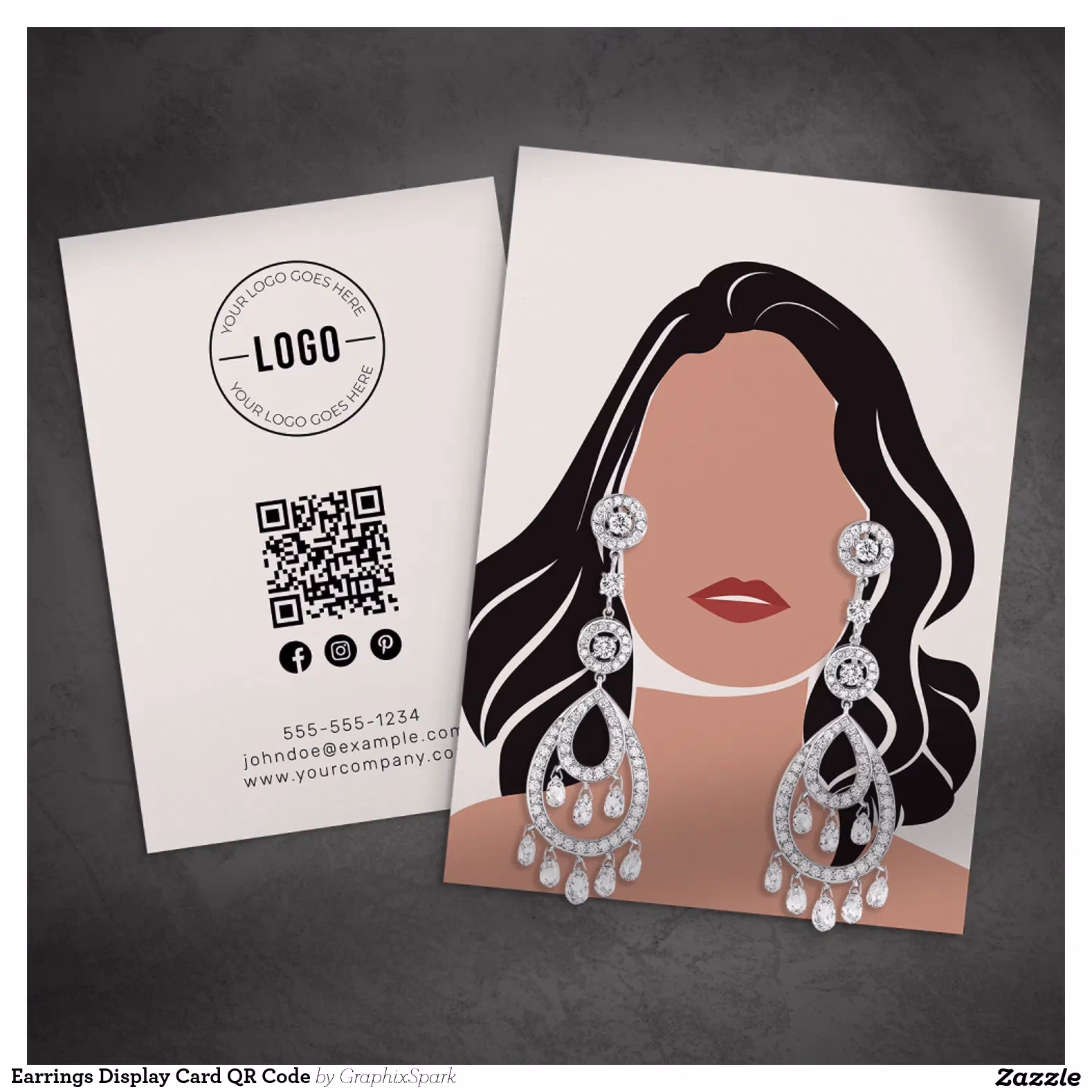 Earrings Display Card QR Code
