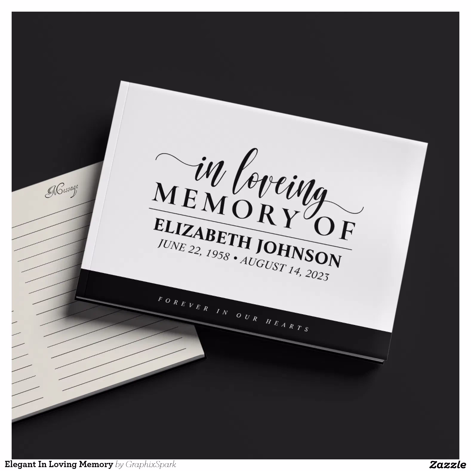 Elegant In Loving Memory Guest Book
