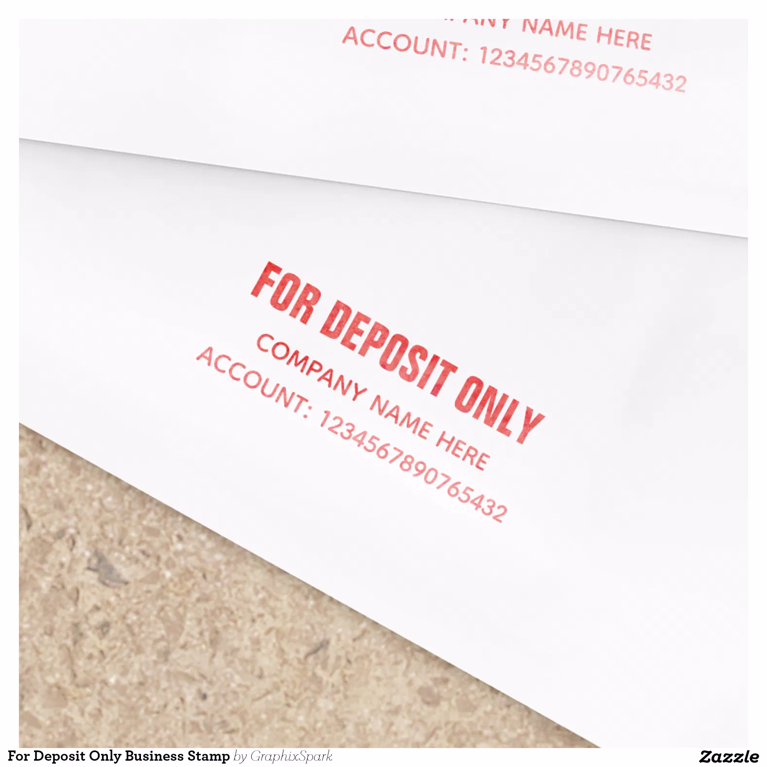 For Deposit Only Business Stamp