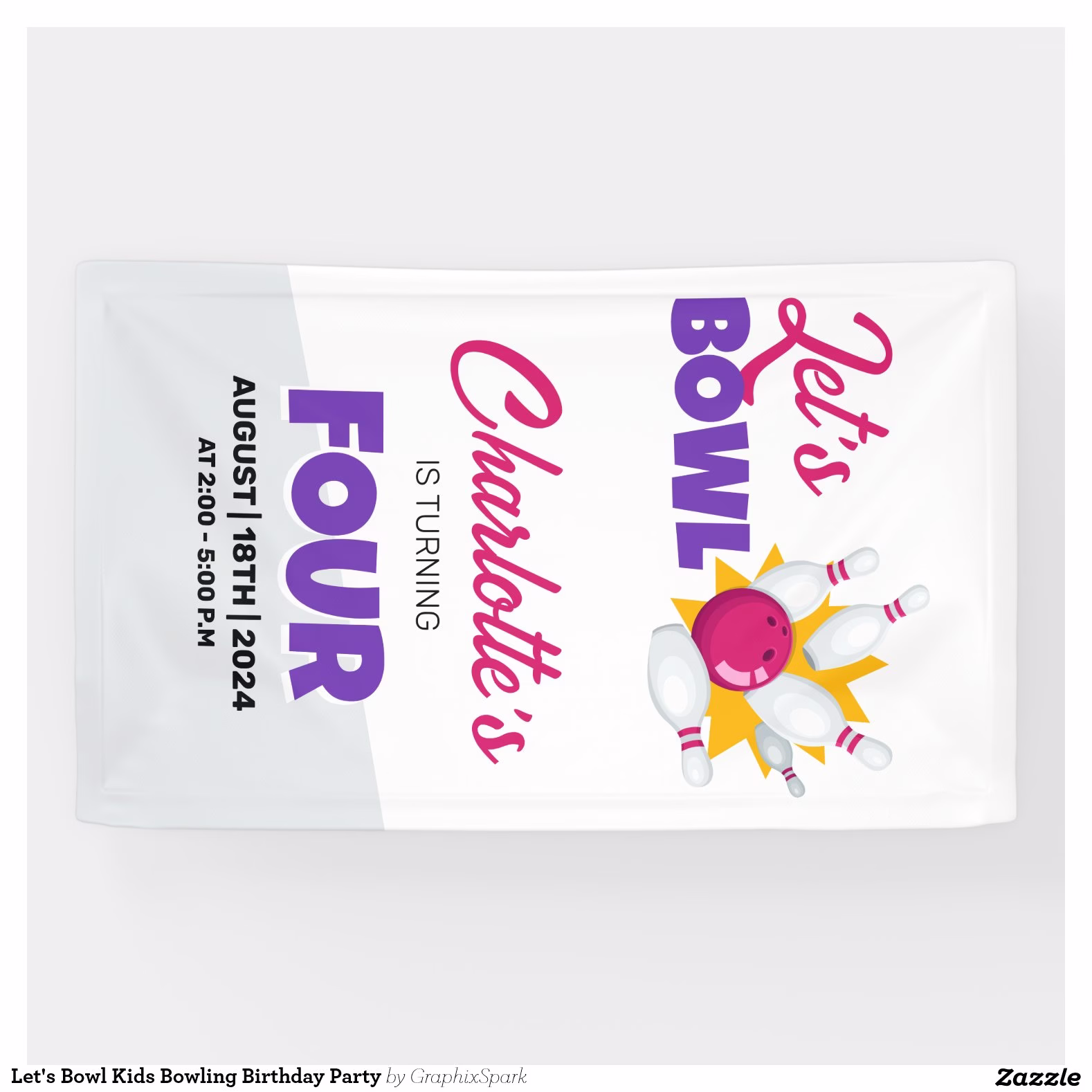 Let's Bowl Kids Bowling Birthday Party Banner