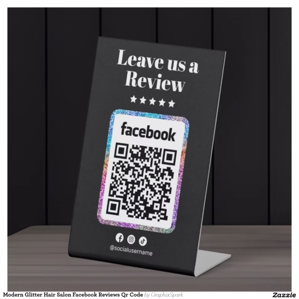 modern_glitter_hair_salon_facebook_reviews_qr_code_pedestal_sign-r_in2ss1_1500.webp