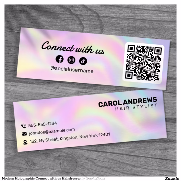 modern_holographic_connect_with_us_hairdresser_mini_business_card-r_in5rz4_1500.webp