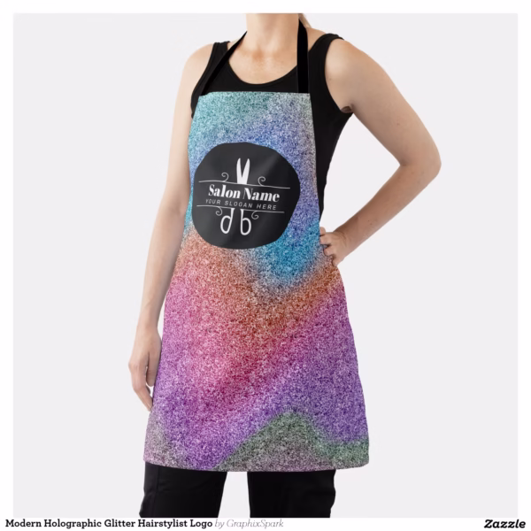 modern_holographic_glitter_hairstylist_logo_apron-rc64373353ddb422187872747342c65b7_qjaum_1500.jpg