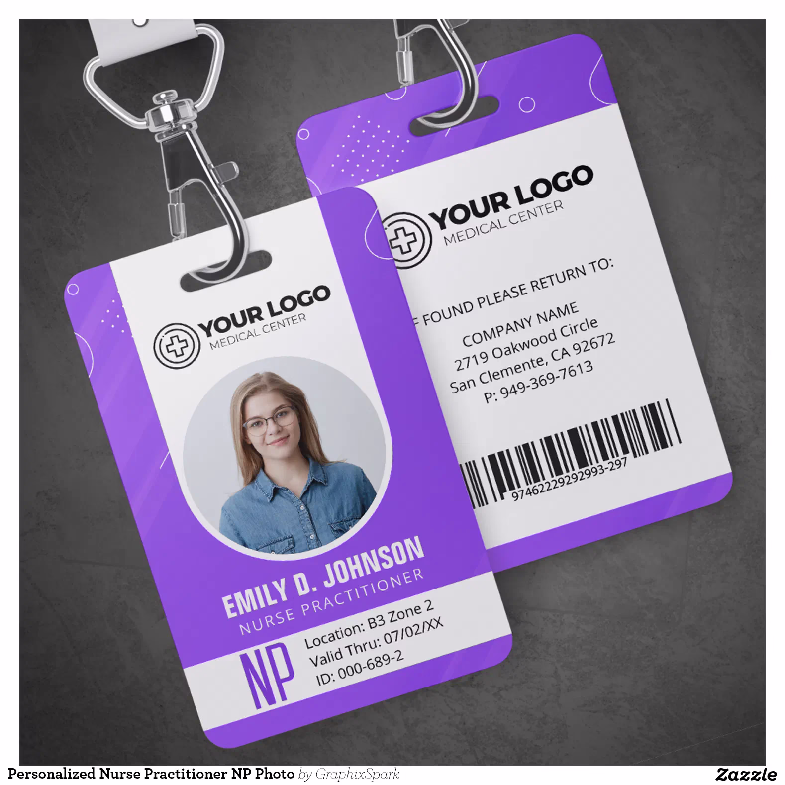 Personalized Nurse Practitioner NP Photo Badge