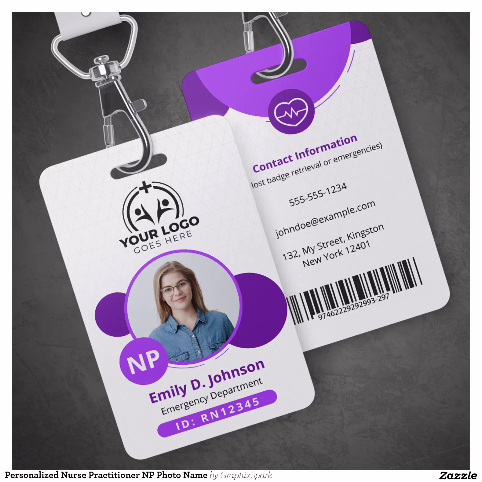 Personalized Nurse Practitioner NP Photo Name Badge