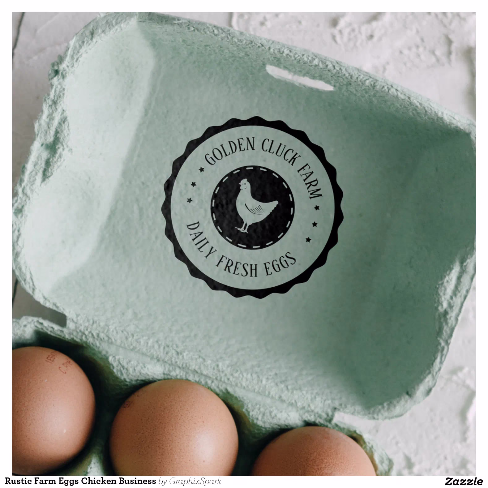Rustic Farm Eggs Chicken Business Self-inking Stamp