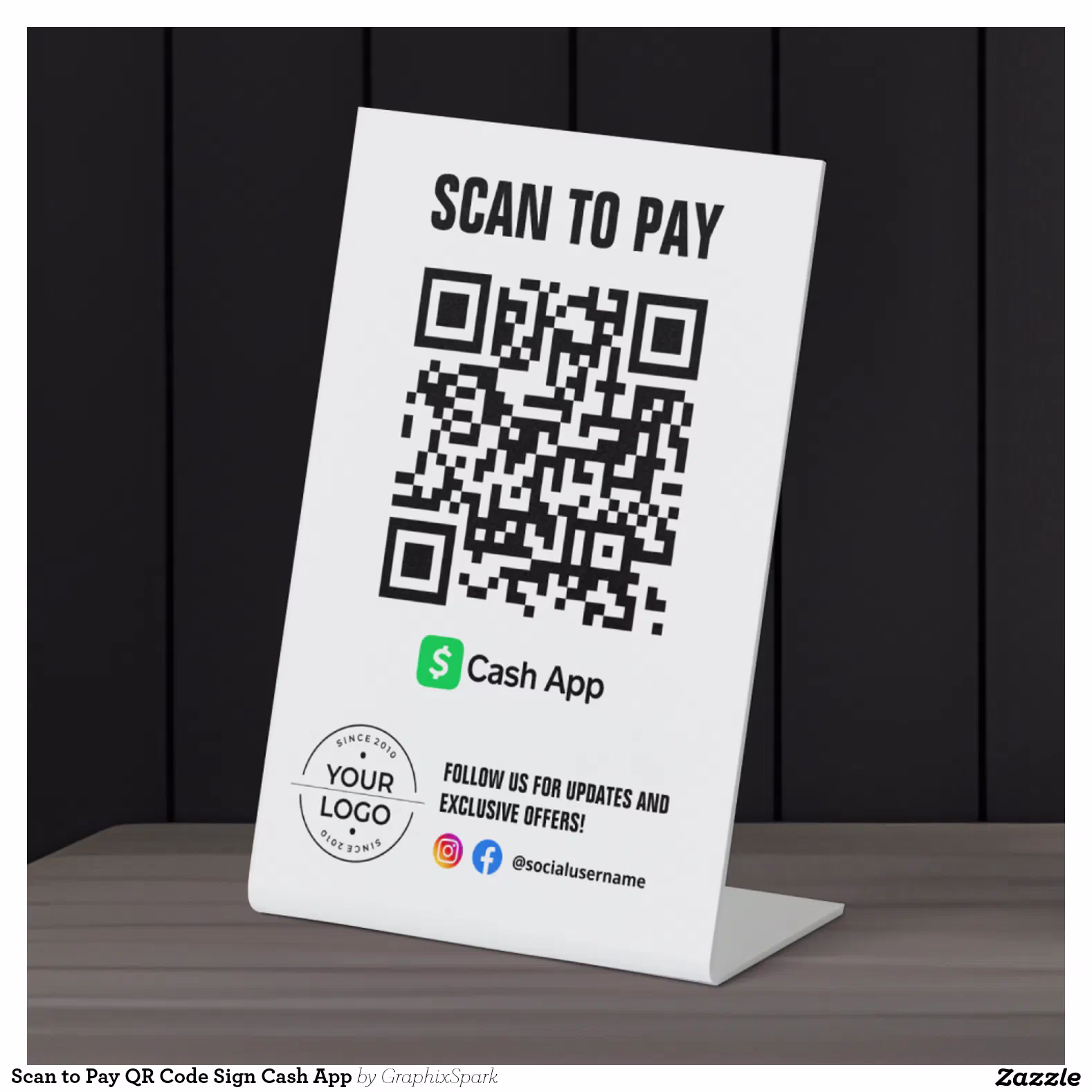 Scan to Pay QR Code Sign Cash App